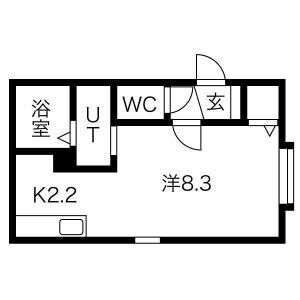 札幌市北区あいの里三条のアパートの間取り