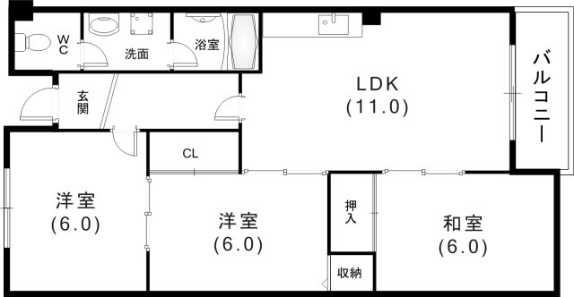 リアライズ高尾の間取り