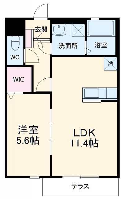 川崎市麻生区高石のアパートの間取り