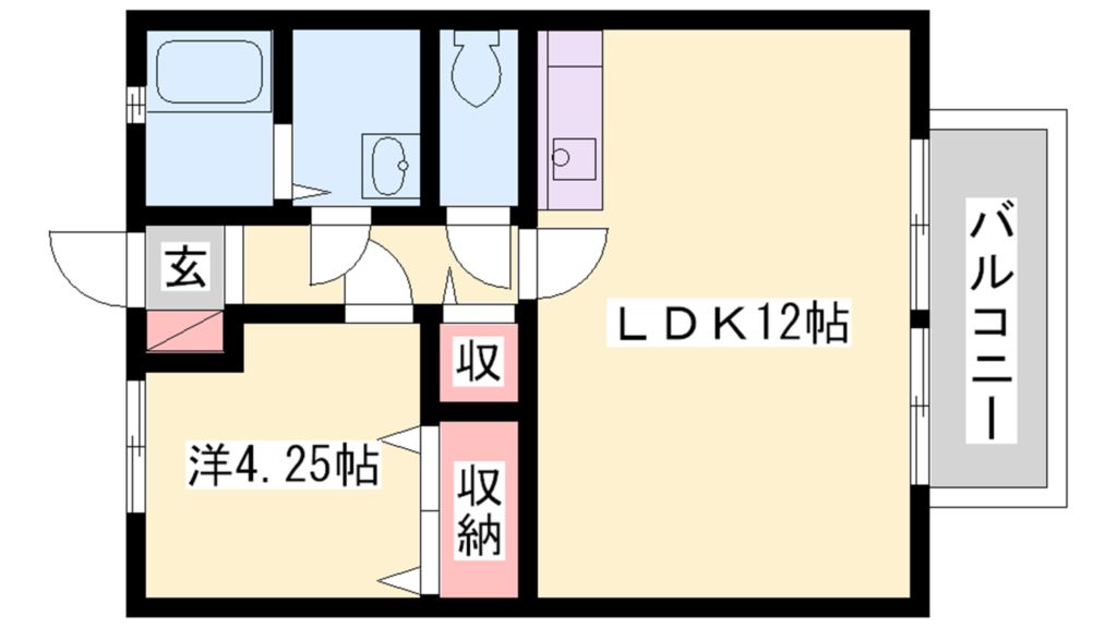 三船ハイツＢ棟の間取り