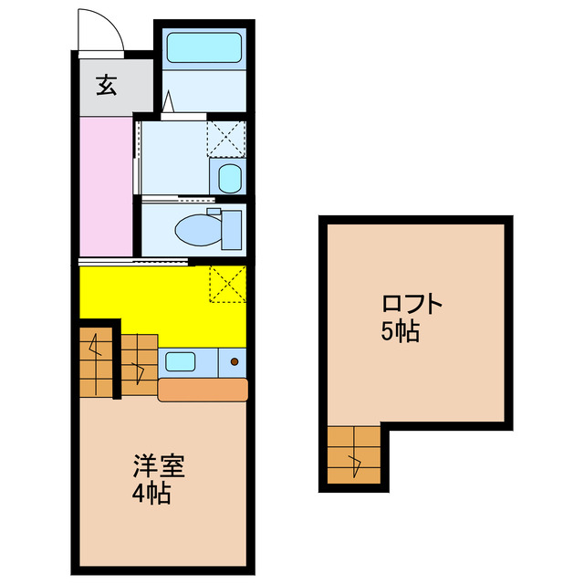 諫早市貝津町のアパートの間取り