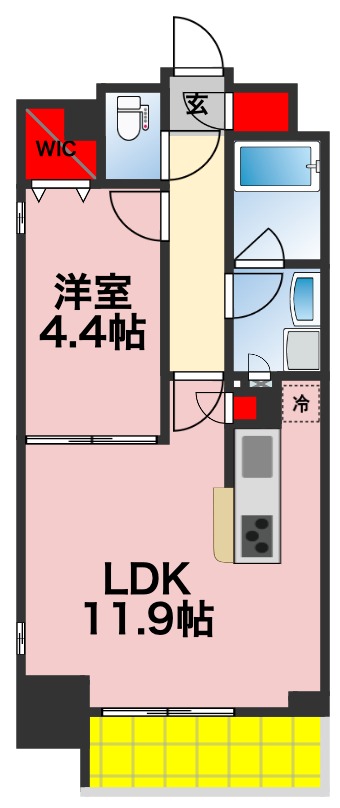 千葉市美浜区高洲のマンションの間取り