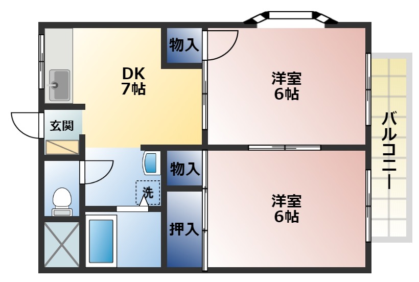 クレッシェンド葛原の間取り