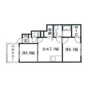 高砂市北浜町北脇のアパートの間取り