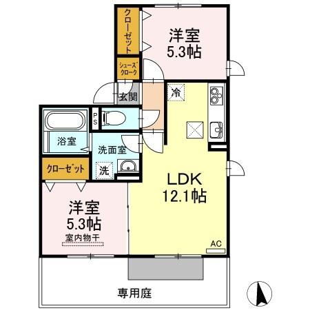 ラフィーネ松島 A棟の間取り