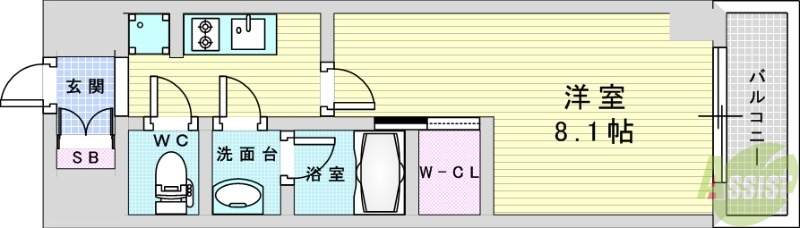 大阪市淀川区塚本のマンションの間取り