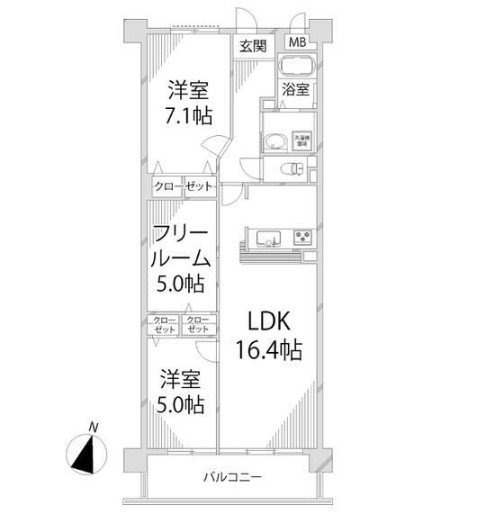 キャッスルコート国府寺町の間取り