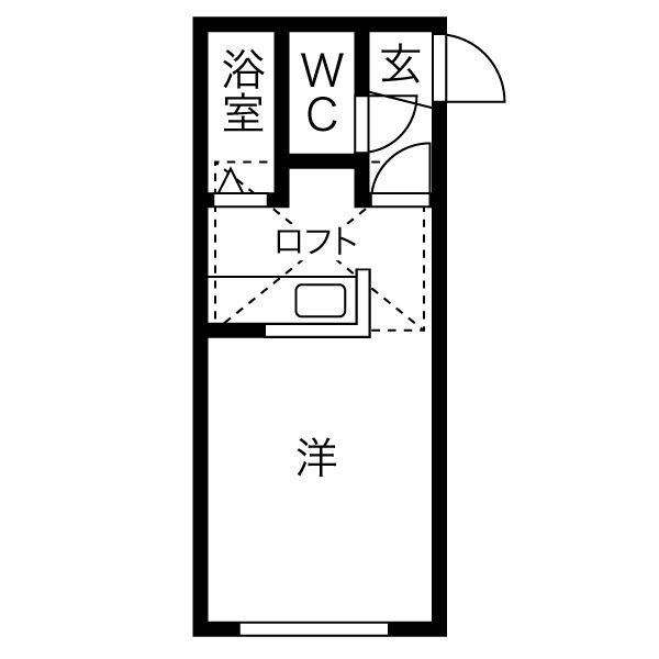 【札幌市西区八軒七条東のアパートの間取り】