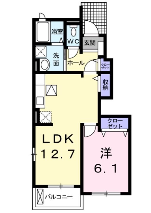 カーサ藍Ｂの間取り