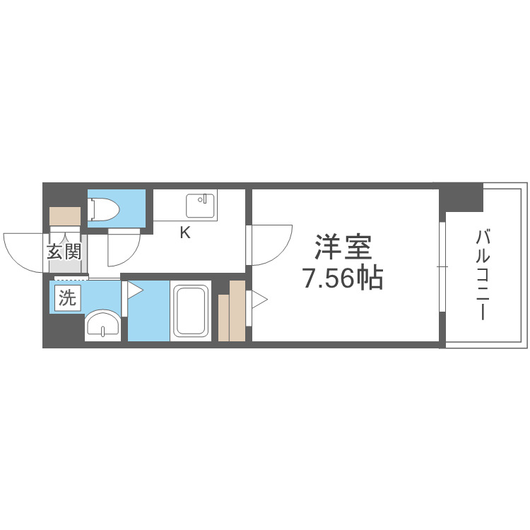 福岡市東区千早のマンションの間取り