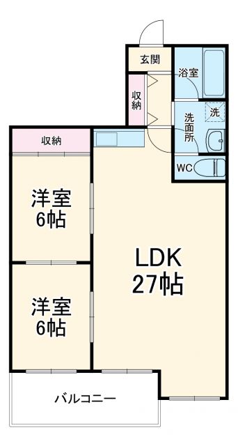 京都市下京区七条御所ノ内北町のマンションの間取り