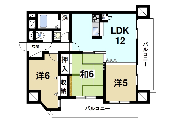 【クレール郡山の間取り】