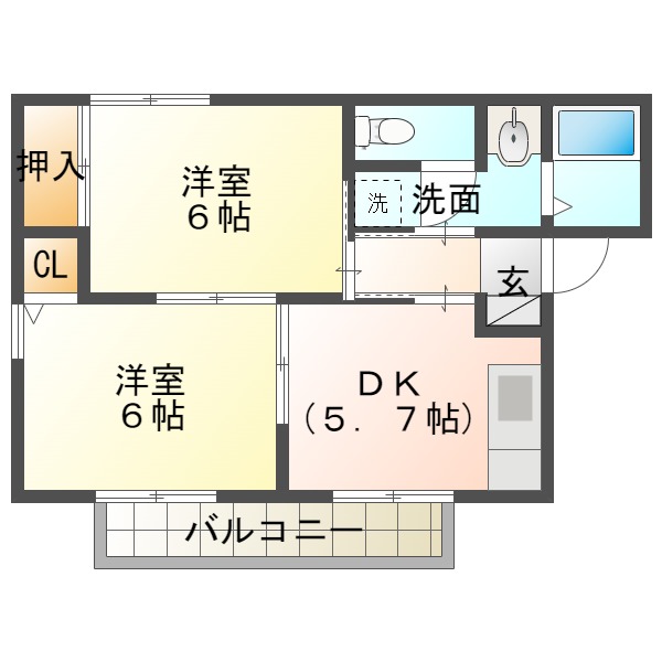 リヴェール　Aの間取り