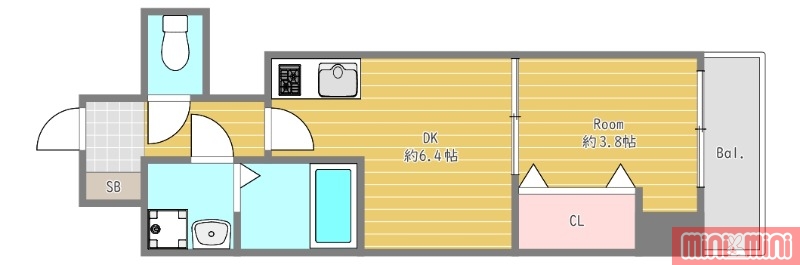 GARDENIA城東（ガルデニア城東）の間取り