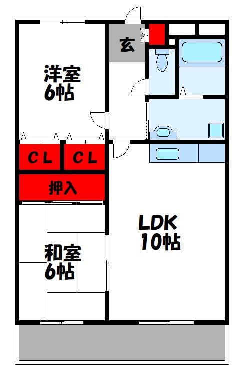 糟屋郡新宮町三代西のマンションの間取り