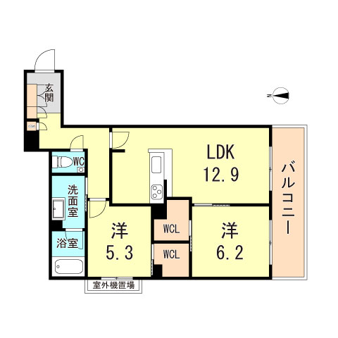 シャーメゾン潮見台の間取り