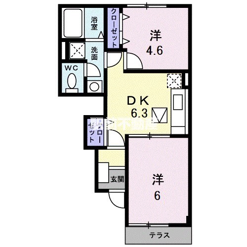 グリーンフォレストＢの間取り