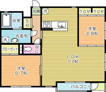 フォルツァ　ドット　ミュの間取り