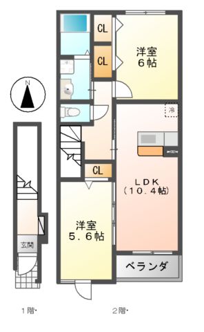 エスポワールI・Ａの間取り