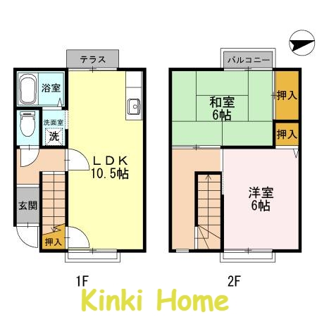 和歌山市関戸のマンションの間取り