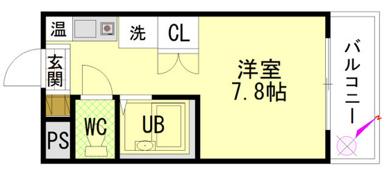 【広島市西区南観音町のマンションの間取り】