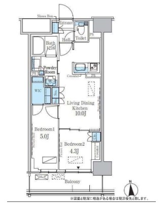 【新宿区百人町のマンションの間取り】