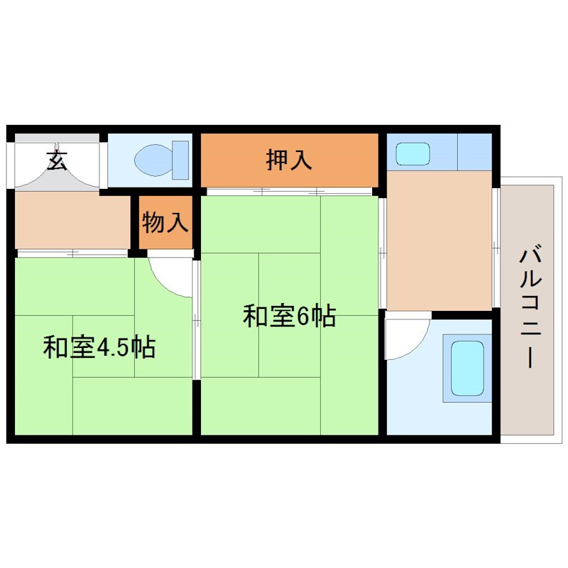 第２カシノハイツの間取り