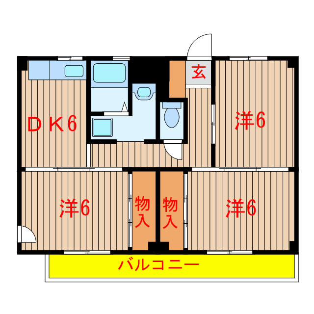 船橋市松が丘のマンションの間取り