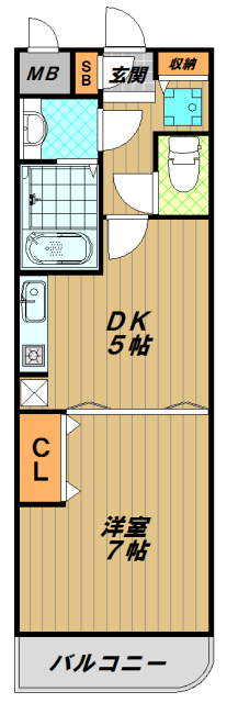 クラージュ大手の間取り