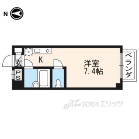 大津市島の関のマンションの間取り