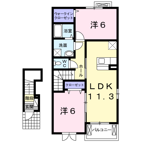 【レスパスIの間取り】