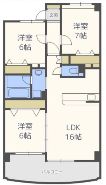 太宰府市宰都のマンションの間取り