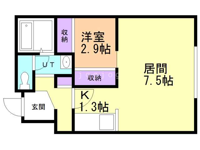 札幌市西区琴似一条のマンションの間取り