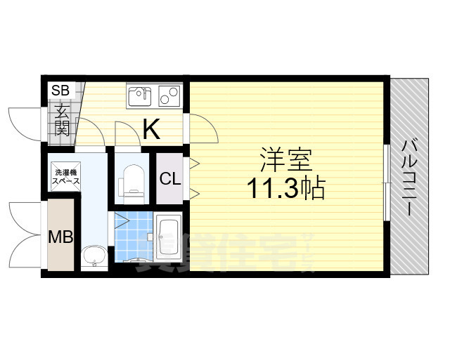 大阪市西成区天下茶屋のマンションの間取り