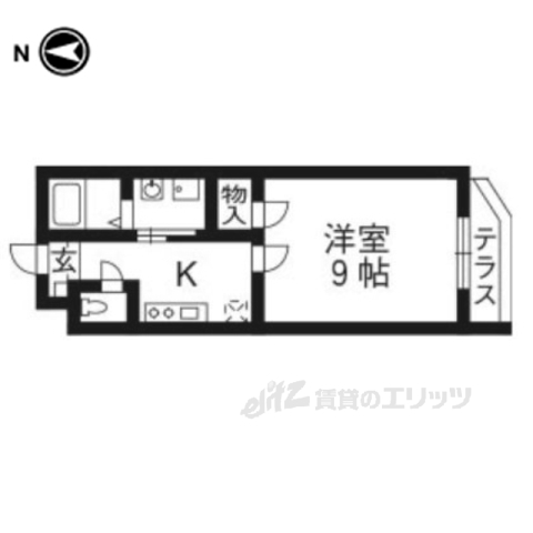 【宇治市小倉町のマンションの間取り】