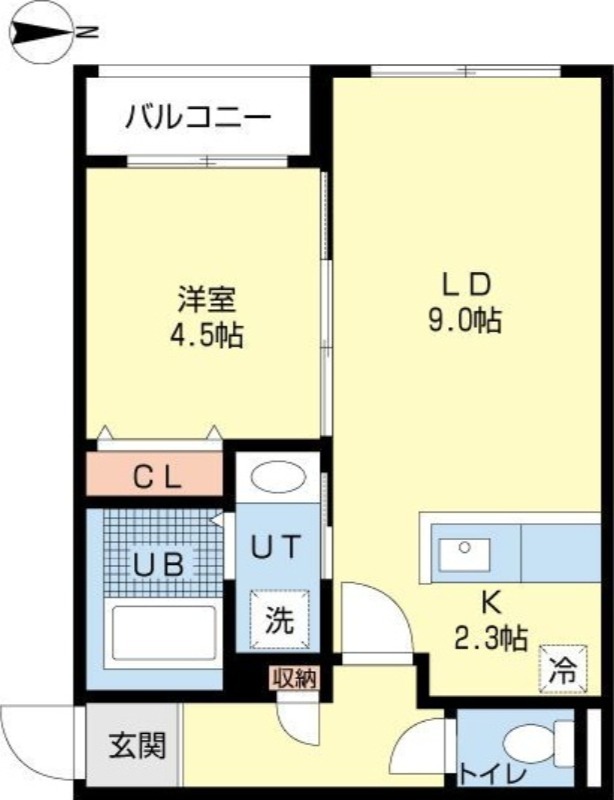 札幌市北区北十七条西のマンションの間取り