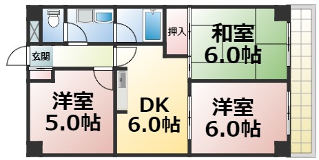 翠久マンションの間取り