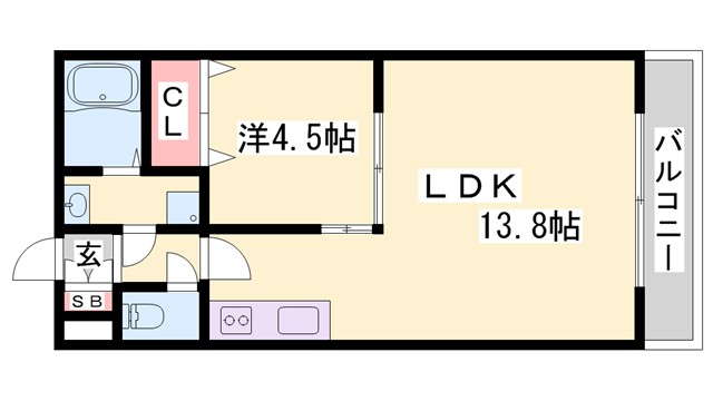 アーバン・フラッツ加西の間取り