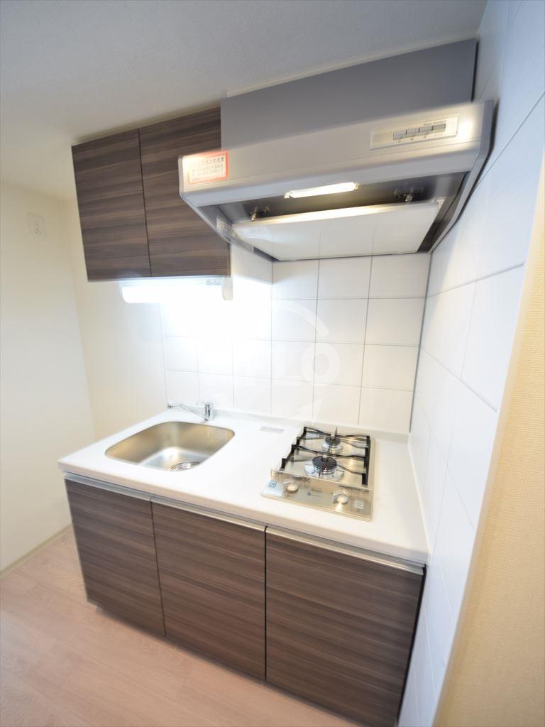 キッチン　エスリード難波グレイス　2口ガスシステムキッチン