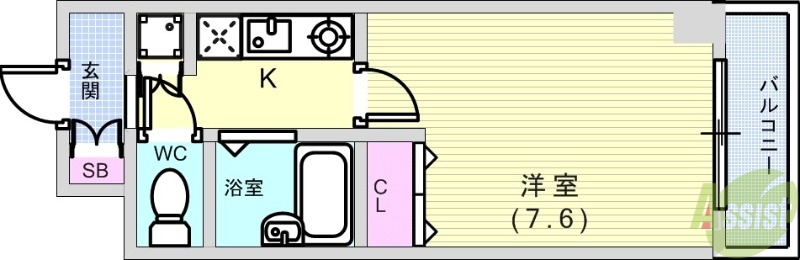 シャトラン弓木五番館の間取り写真