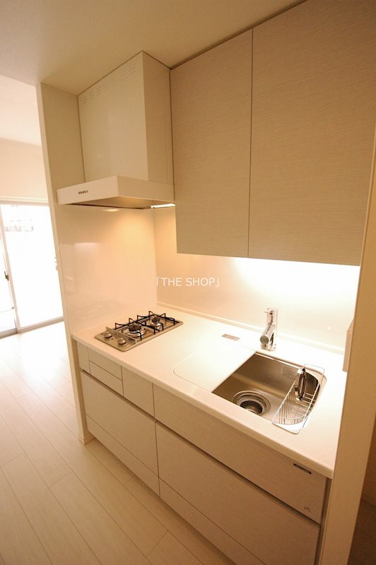 キッチン　2口ガスコンロのシステムキッチン