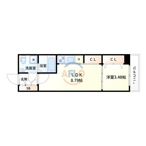 URBAN FLATS江坂の間取り写真