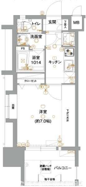 地下鉄箱崎線 箱崎宮前駅 徒歩4分 13階建 築11年の間取り写真