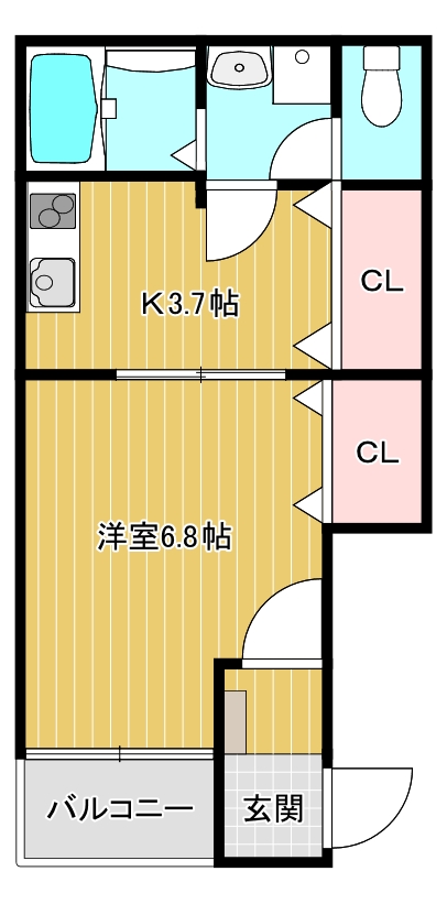 パーチェ中野新町 仮称)白濱マンションの間取り写真