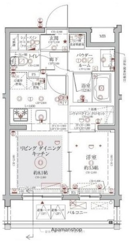 ヴァースクレイシアIDZ下北沢の間取り写真