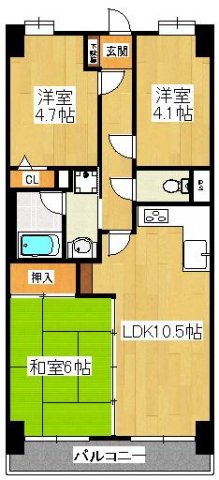 ライオンズマンション下総中山第3の間取り写真