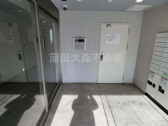 エントランス　防犯カメラTVモニター付オートロック宅配BOXメールBOX管