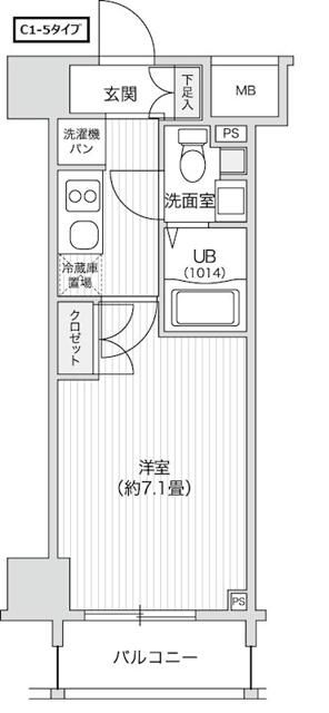 京王線 笹塚駅 徒歩6分 15階建 築16年の間取り写真