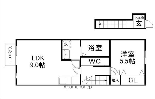 ＪＲ仙山線 東照宮駅 徒歩6分 2階建 築10年の間取り写真
