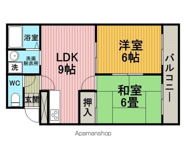 阪急宝塚線 曽根駅 徒歩19分 4階建 築38年の間取り写真